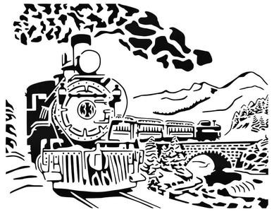 Locomotive stencil