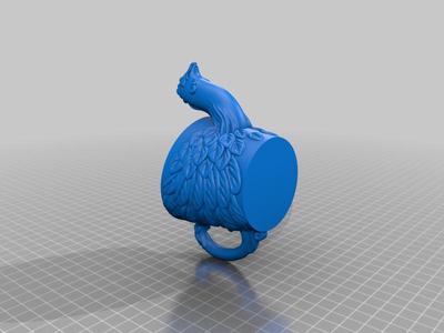 Phoenix-patterned paper cup holder