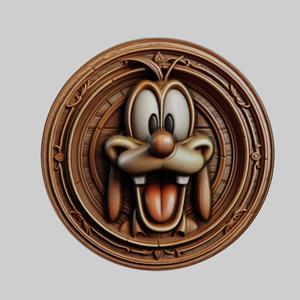 Goofy Cartoon Medallion for CNC Router Laser & 3D Printer
