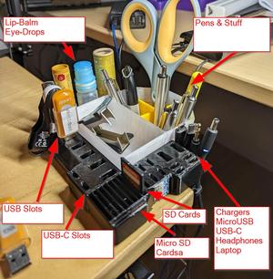 Desk Organizer with extra caddy for small items