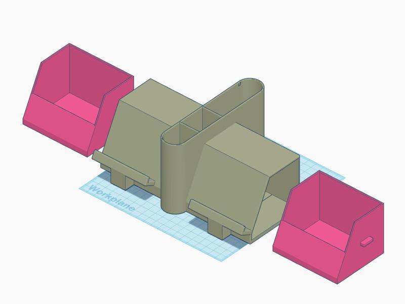 *DUAL* mobile and pen holder with drawers