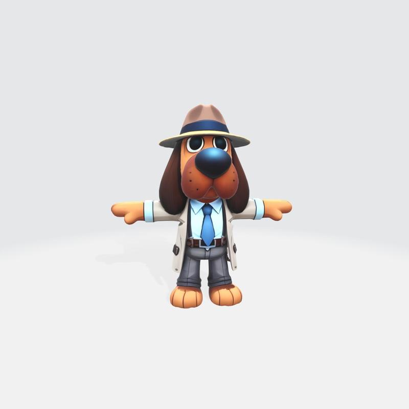 Cartoon Detective Dog