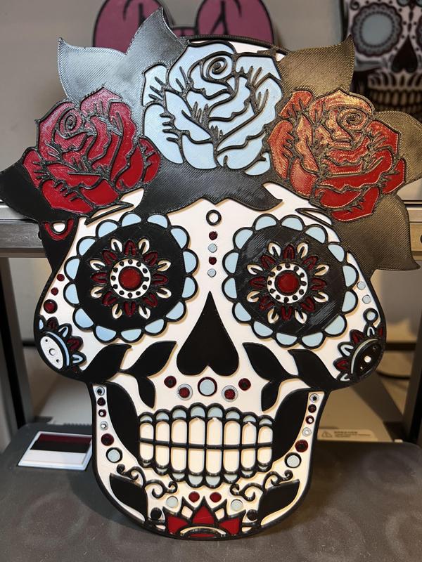 Sugar Skull Flower Top