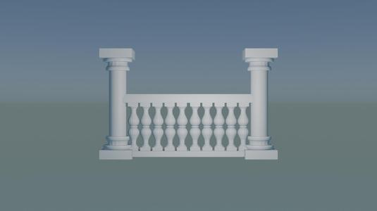 3D Concrete baluster