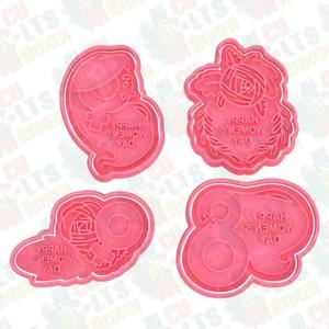 Women's Day lettering cookie cutter set of 4