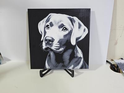 Grayscale Labrador Hueforge