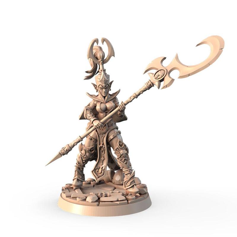 Blood elf with a halberd