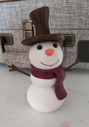 Printy the Snowman! (multi-color, assembled from one extruder)