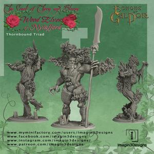 Thornbound Triad: Set of 3 Treants