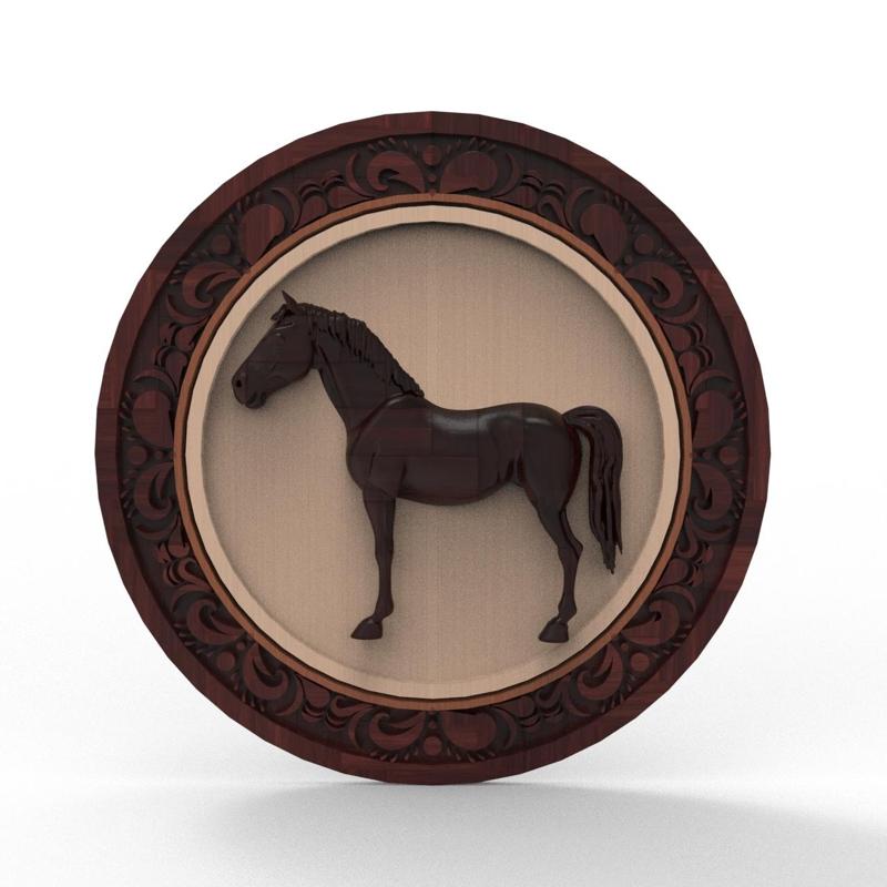 Horse Wood Relief CNC VS 3D PRINTER