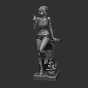 Anime girl 3d printing figure