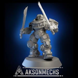 Heavy Sci-Fi Berserker This miniature depicts a heavily armored berserker in sci-fi style, ready for 3D printing. Perfect as a hero model, elite guard, or a unique addition to your tabletop wargame or RPG collection.