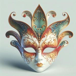 630 Venetian Carnival Mask Color 3D Model, magic, dragon, serpent, mask, gnome, gorgon, venetian carnival, wild, fox, monster, cat, fair, witch, werewolf, horror, beast, snake, troll, skeleton dance