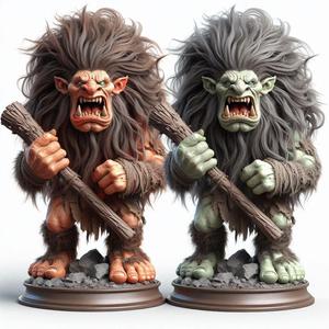 658 Malicious Ivory Troll with Club, fantasy, wood, base, sword, warrior, wild, dnd, cat, monster, dog, godzilla, fair, totem, witch, werewolf, poodle, bear, anteater, crocodile
