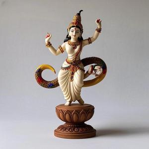 1589 Color 3D Model of a Dancing Snake Woman in Indian Style, magic, dragon, serpent, wood, gnome, gorgon, warrior, wild, fox, monster, cat, fair, witch, werewolf, horror, beast, snake, troll, skeleton dance