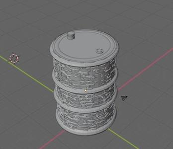 Red FUEL CAN FOR MY MINIATURES 14X14XH20mm