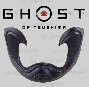 Ghost of Tsushima - Fan Art Cosplay Sakai Half Mask 3D Print and Low Poly