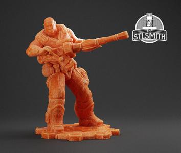 Augustus Cole Summer Gears of War OT Miniature STL
