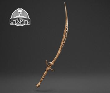 Pontiff Knight Curved Sword Dark Souls 3 Life Size Prop STL