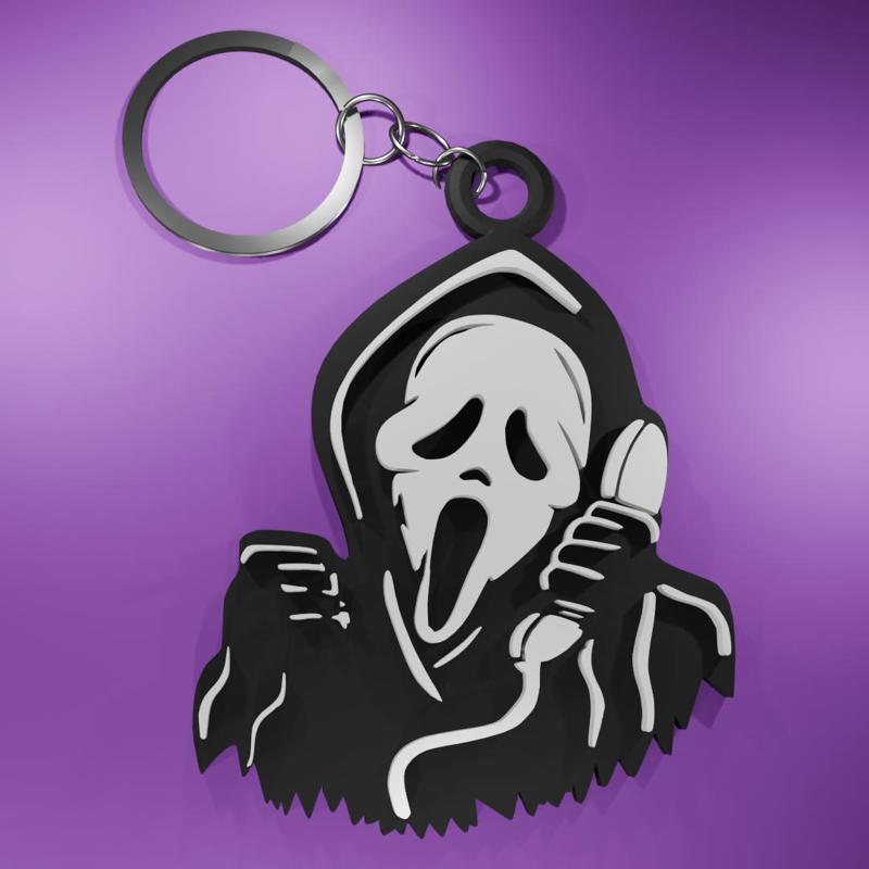 GHOSTFACE Scream - Keychain / Pendant with RELIEVE