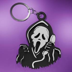 GHOSTFACE Scream - Keychain / Pendant with RELIEVE