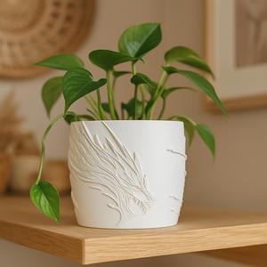 Anime Dragon Plant Pot No Supports – 3D Printable Planter STL