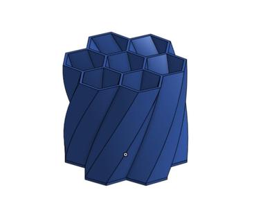 Twisted Hexagon Vase