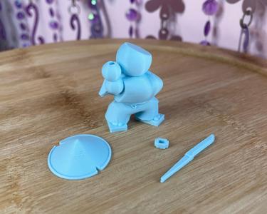 Simple Low Poly Samurai No Supports Needed Action Figure Toy Doll