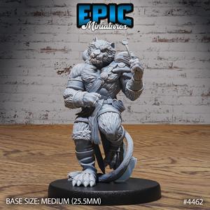 Tiger Folk Adventurer Coin ‧ DnD Miniature ‧ Tabletop Miniatures ‧ Gaming Monster ‧ 3D Model ‧ RPG ‧ DnDminis ‧ STL FILE