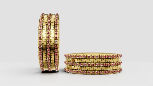 gold bangles 3D printable model