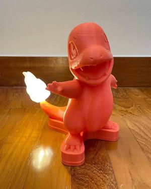 Charmander with glowing flame