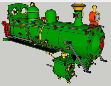 Nueva locomotora Baldwin "La Robla", caldera