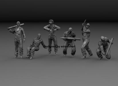 WW2 PACK 6 TIGER TANK CREW