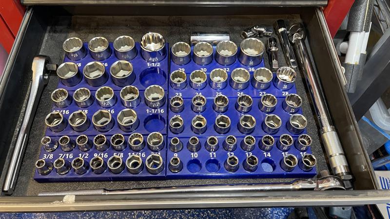 Socket trays: Craftsman 1/2" drive metric