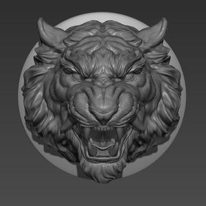 Tiger head in Japanese style