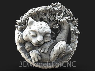 3D Model STL File for CNC Router Laser & 3D Printer Baby Tiger