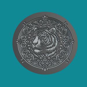 Tiger Animal Medallion