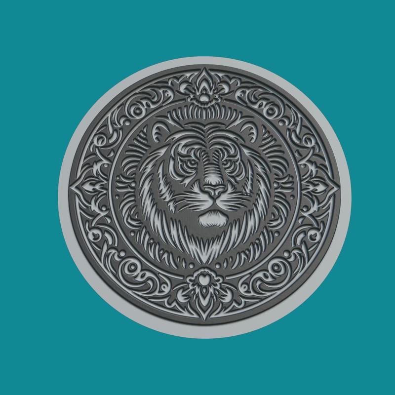 Tiger Animal Medallion