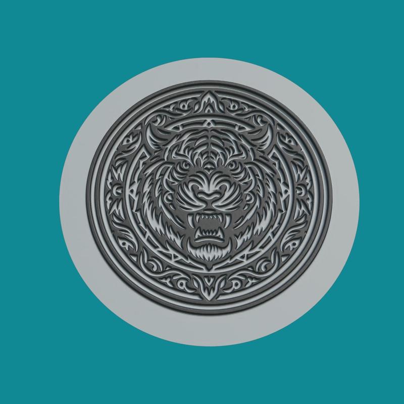 Tiger Animal Medallion