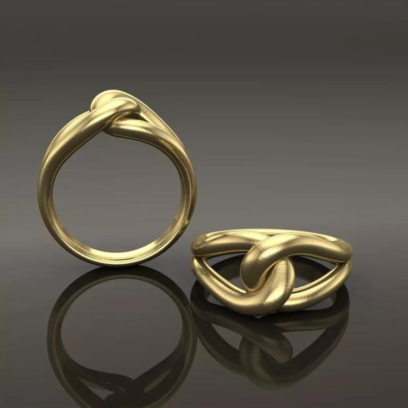 Cocktail Rope Knot Ring Band Mix Size