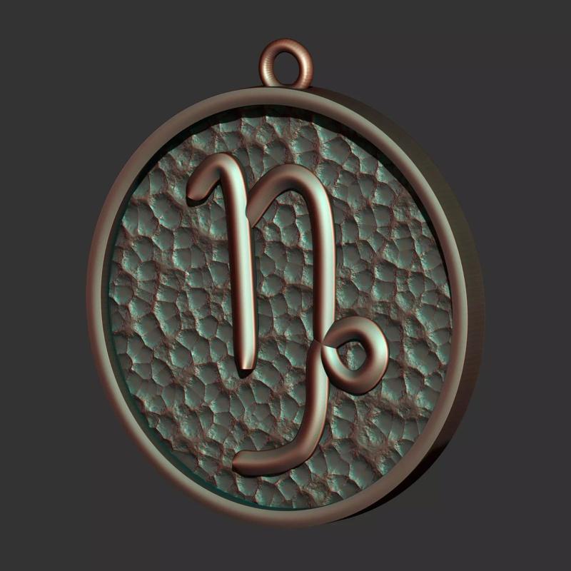 Capricorn Sign  Pendant