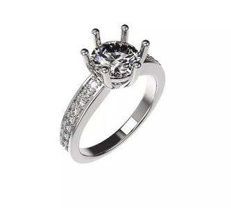 Claw and Pave Set Ring
