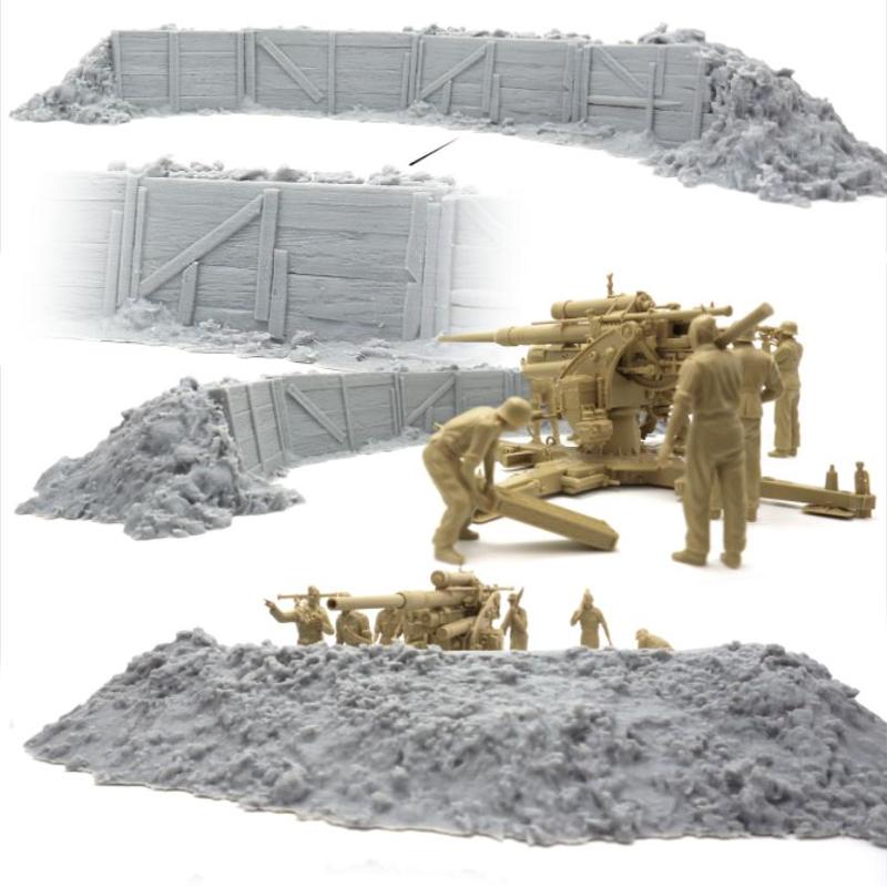 Wooden Board mud trench (for Flak 36) WW2 Wargaming Scatter Terrain