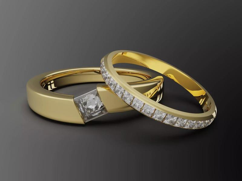 Couple Ring  Set 4-14US Sizes