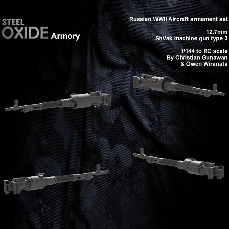 Soviet WWII SHVAK 12.7mm aircraft machine gun type 3