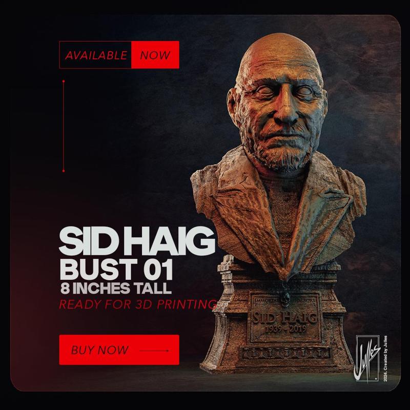 Sid Haig Bust 01 8 Inches Tall 3D print model