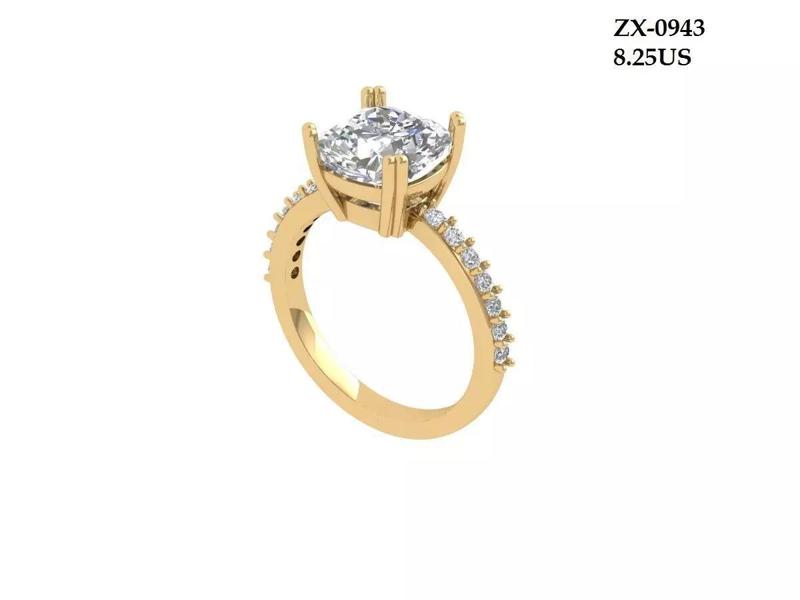 Cushion Solitaire Ring