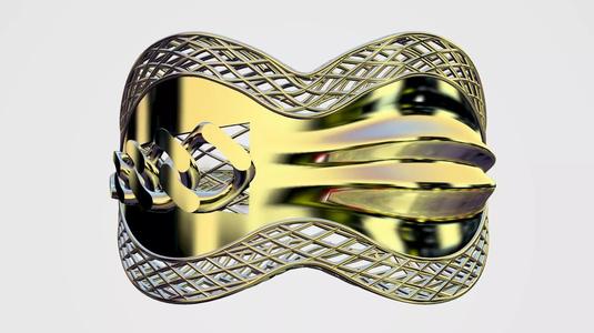 Cuban chain gold ring