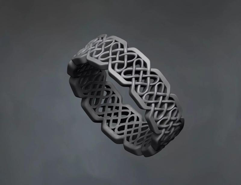 Celtic knot engagement ring