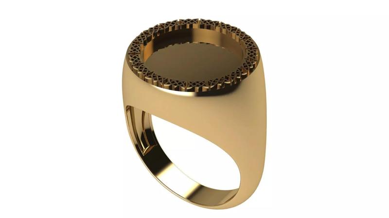 Celtic Signet Ring Round 16 mm